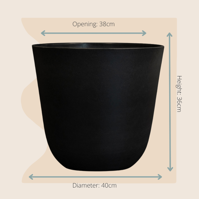 Pot Palermo zwart D40 x H36